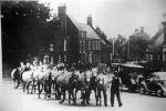 Mr Dixon taking horses along West Street to the station in 1939 Mr Dixon taking horses along West Street to the station in 1939