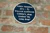 The plaque on William Marwood's shop, 1990. The plaque on William Marwood's shop, 1990.